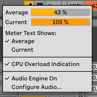 Ableton Live 11 CPU- und Leistungsprobleme