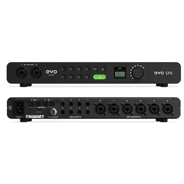 EVO SP8 von audient 8-Kanal Mikrofonvorverstärker ADAT 2 evo sp8 von audient