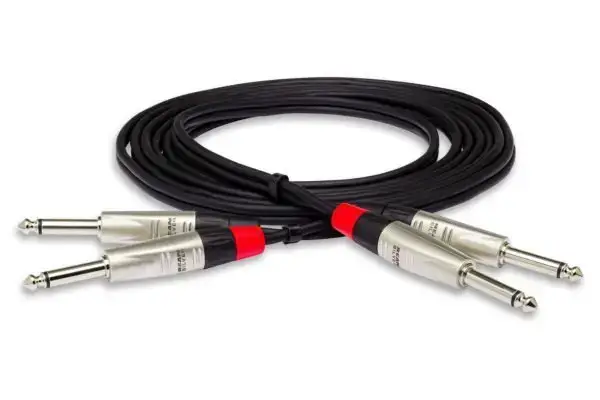 Hosa Dual REAN 1/4 in TS auf 1/4 in TS (2x Klinke auf 2x Klinke) 3m