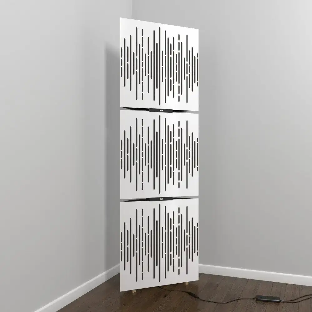 Akustische mobile Wand RGB Bodenständer mit Bass Traps schlagen weiß mdf