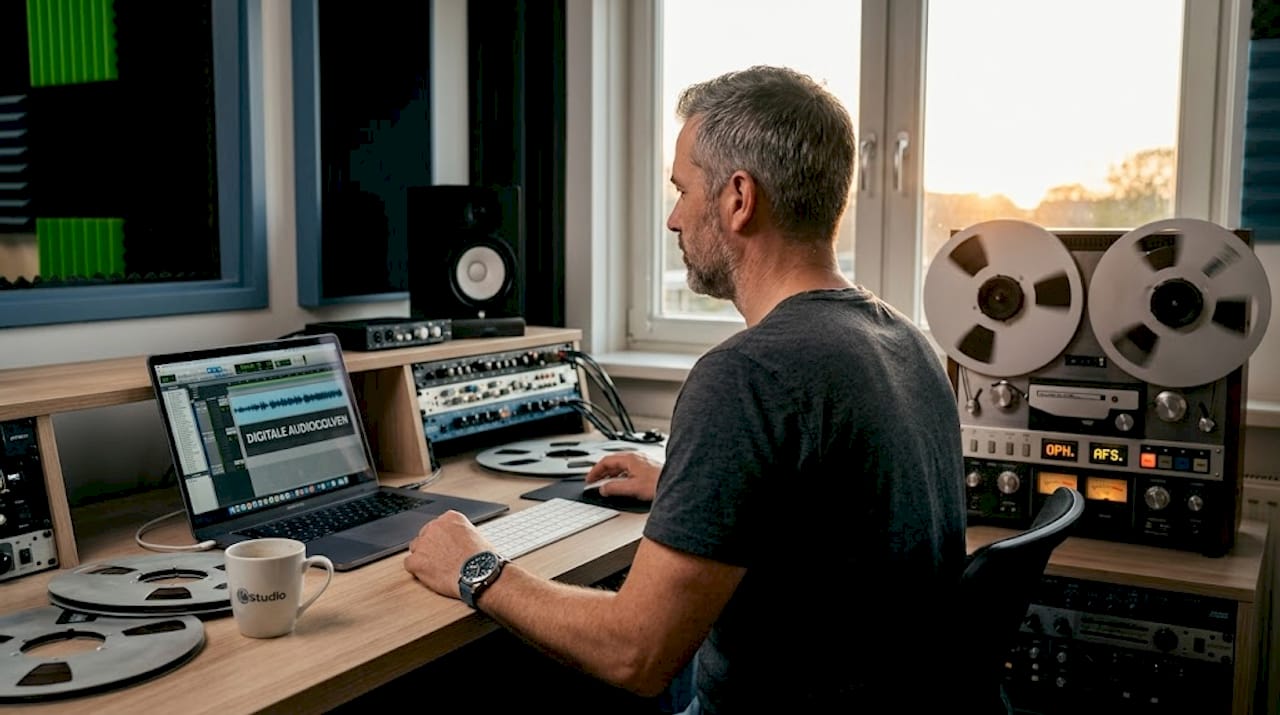 Unterschied zwischen analoger und digitaler Aufnahme erklärt 6 Een geluidstechnicus werkt zowel met analoge als digitale opnameapparatuur om het beste geluid vast te leggen.