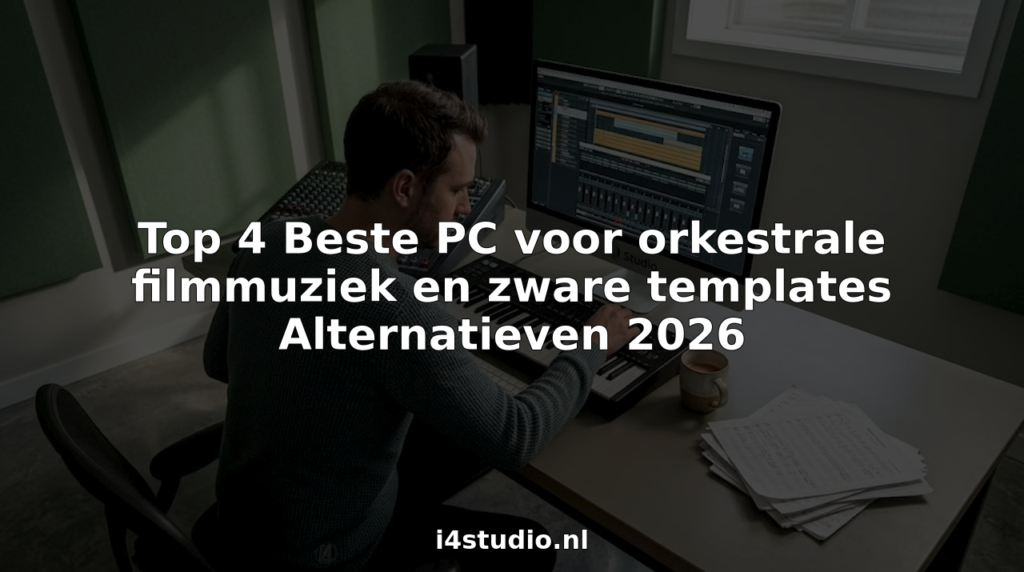 Filmmusikkomponist mit einem eigenen Studio voller orchestraler Möglichkeiten am Computer.