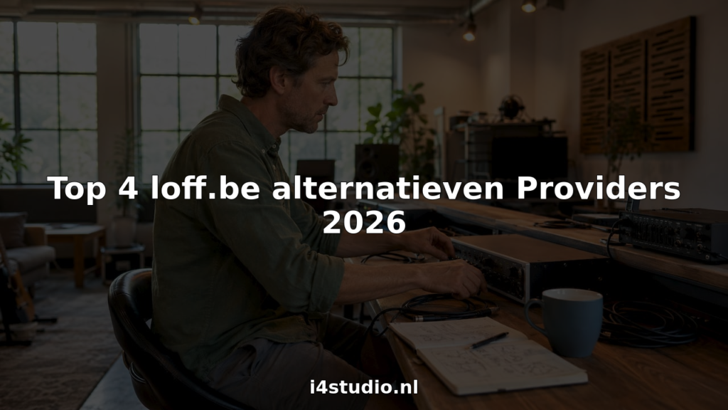 Een geluidstechnicus stelt de mengtafel af in de studio.