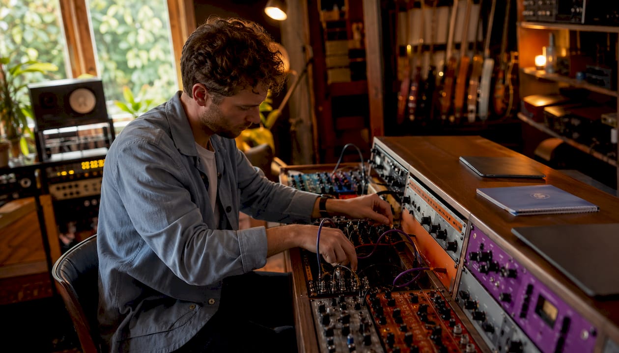 Warum symmetrische Audioübertragung: rauschfreies Arbeiten in Ihrem Studio 2 Man sluit gebalanceerde kabels aan in de studio