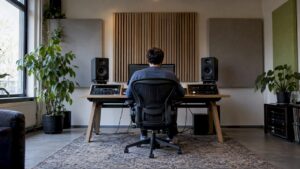 Symmetrischer Kontrollraum mit Sweet Spot