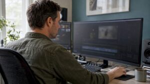 Der Editor wählt einen NVIDIA-Treiber auf dem Studio-PC aus